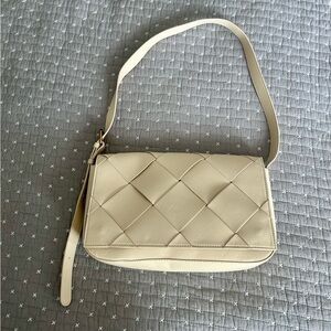 Rachel Zoe Cream Quilted Shoulder Bag